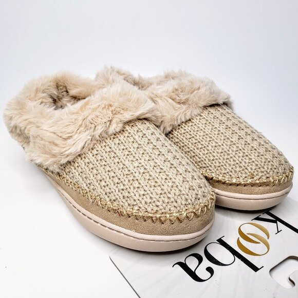 Kooba Shoes - NWT Kooba Knitted Furry Ankle  House Slippers XL